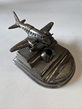 Old Slave Block Fredericksburg Va. Airplane Desk Top Pen Holder 15 oz. Vintage picture