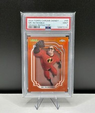 2024 Disney Topps Chrome Mr Incredible #95 PSA 9 Incredibles Orange /25 picture