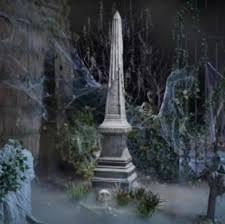 👻8 Ft Obelisk Tower Halloween Decoration With Rest In Peace Base🎃 picture