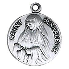 Beautiful St Bernadette Medal Size 0.75 inch Dia and 18 inches Long Chain picture