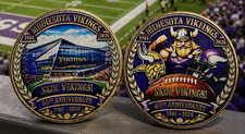 MINNESOTA VIKINGS 65th ANNIVERSARY SPORT COLLECTIBLE CHALLENGE COIN SKOL 2026 picture