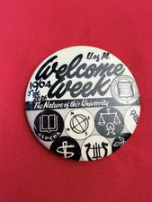Vtg 1964 University of Minnesota Welcome Week Pinback Button Badge 2” Gophers picture