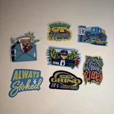 Lot Of 7 Dutch Bros Stickers Iowa Grand opening stickers Rare Scarecrow corn picture