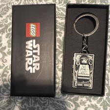 LEGO Star Wars Han Solo Carbonite Metal Key Ring Keychain Silver/Black 5006290 picture