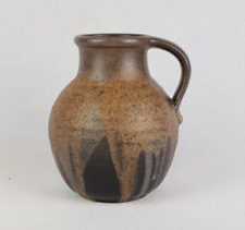 Vintage STEULER Handled Brown Vase 170-15 West German Pottery 1960-70 picture