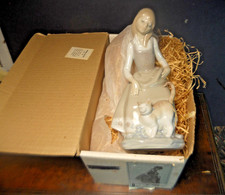 LLADRO No 1187 Girl With Kitten Cat Figurine ORIG. BOX STRAW Valencia Espana Mib picture