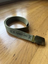 Vintage WW2 US Army Enlisted Field Belt & Flat Buckle JQMD 1941 36 picture