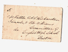 ABBOTT LAWRENCE,PHILANTROPIST, 1844 LETTER PRAISING BOSTON ENGLISH HIGH SCHOOL picture