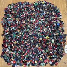 Huge Vintage Buttons Lot Multi Colors Fun Mix Shapes Sizes Everything 10 Lbs picture