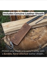 Hand Forged Cloggers Knife Stock Knife For Wood Carving With Leather Sheath picture