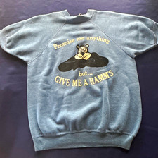 Vintage 60s Champion Knitwear Hamms Beer Short Sleeve Crewneck Sweatshirt Size L picture