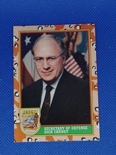 Topps 1991 Desert Storm Trading Card #3 Dick Cheney Secretary of Defense picture