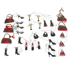 Ganz Diva Glamorous Girl Lot of 30 Small Miniature Christmas Tree Ornaments NWT picture