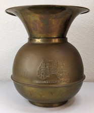 Vintage Wells Fargo & Co Overland Stage Brass Spittoon Stagecoach picture