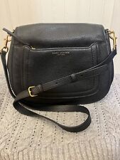 Marc Jacobs Empire City Messenger Leather Crossbody Purse Handbag In Black  picture