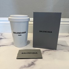 BRAND NEW BALENCIAGA PARIS Ceramic tumbler Logo cup with lid picture