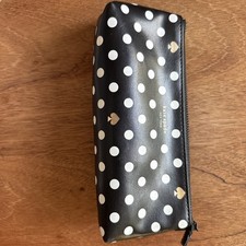 Kate Spade New York Pen and Pencil Case Zip Pouch black & white  picture