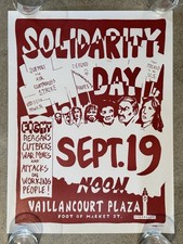 Vintage 1981 Solidarity Day Labor Rally Poster SF Inkworks Union Print M. Mosher picture