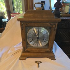 BEAUTIFUL Hamilton Wheatland Westminster Chime Mantel Clock With Key  picture