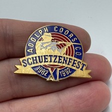 Vintage 1992 Adolph Coors Schuetzenfest Rifle Logo Lapel Pin Gold Tone 10th picture