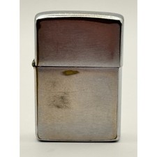 1975 Zippo Regular Plain Brushed 1977 Slash Date Code Lighter Vintage USA Used picture