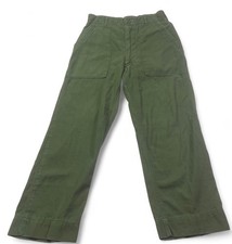 Vintage US Army OG-107 Type I Class 1 Utility Pants 1960s Button Fly picture