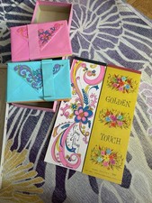 Vintage 60s Swing Thing Stationery Set & Golden Touch Pad Paper & Envelopes picture