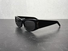 NEW YVES SAINT LAURENT YSL SL M140 RECTANGLE SUNGLASSES 001 BLACK SHIPS TODAY picture