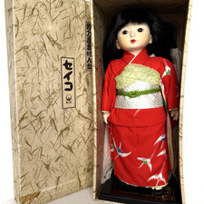 Sekiguchi Suzuya Kitsuke Ningyo Vintage Japanese Dressing Doll Original Tag READ picture