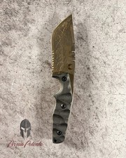NEW Bawidamann Serrated Skuld Acid Etched Bronze Pearl Patina CPM S35VN G10 picture