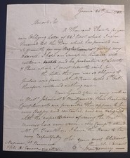 (Benjamin Franklin) 1782 Autograph Letter Signed To Ben Franklin - Great Content picture