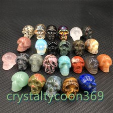 100pc Mix Natural Quartz Skull Carving Quartz Crystal Skull Healing Wholesale picture