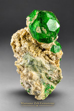 24 Gram Aesthetic Demantoid Green Garnet Crystal On Matrix From Pakistan. picture