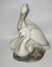 1960's Lladro Group of 2 Pelicans 11.25