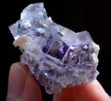 22g Natural Phantom Window Purple Fluorite Mineral Specimen /Yaogangxian China picture