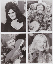 1976 Press Photo Lisa Todd, Cathy Baker, Buck Owens, Roy Clark star on 