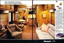 1987 Marquis Motorhome Camper Coach 2-page Advertisement Print Art Car Ad J772A picture