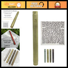 Brass Mezuzah Case with Waterproof Cover & Scroll - Easy Installation, 11