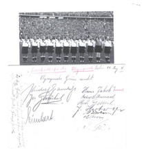 DFB 1936 Olympia Berlin National Team International Games Signatures picture
