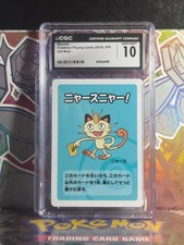 CGC Gem mint 10 Pokémon Playing Cards (2019) JPN Old Maid Meowth Graded picture