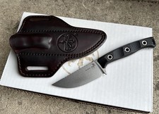 Microtech Akris Fixed Blade Stonewash Chocolate Sheath M390MK Steel G-10 Handle picture