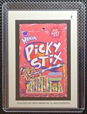 2020 Wacky Packages Weekly October Picky Stix 2 - Puzzle Back picture