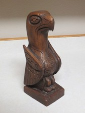 Vintage Kiana of Alaska Large 12 Inch Tall Eagle Totem Pole, Signed picture