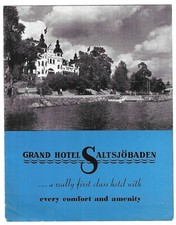 Vintage Grand Hotel Saltsjobaden Sweden Brochure Travel Tourist picture
