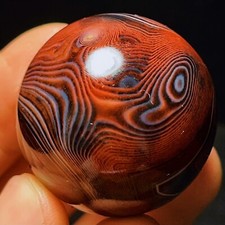 TOP 67G  Polished Silk Banded Agate Lace Agate Sphere Crystal Madagascar  L4654 picture