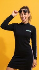 Love Moschino Black Knit Dress with Logo & Stripe Detail – Size M. BNWT picture