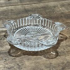 Beautiful Vintage Round Art Deco Depression Style Glass Ashtray picture
