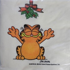 Vintage 1990s Garfield Cat Paper Napkins Comic Kitty Tabby Party Collectible Vtg picture