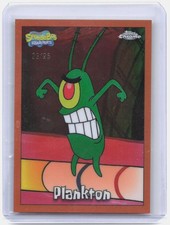 2025 Topps Chrome SpongeBob SquarePants 25th Anniversary #29 Plankton Orange picture