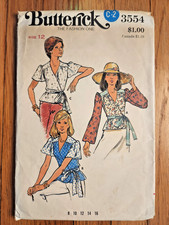 1970s Vintage Butterick Sewing Pattern #3554 - Women's Blouses - Size 12 picture